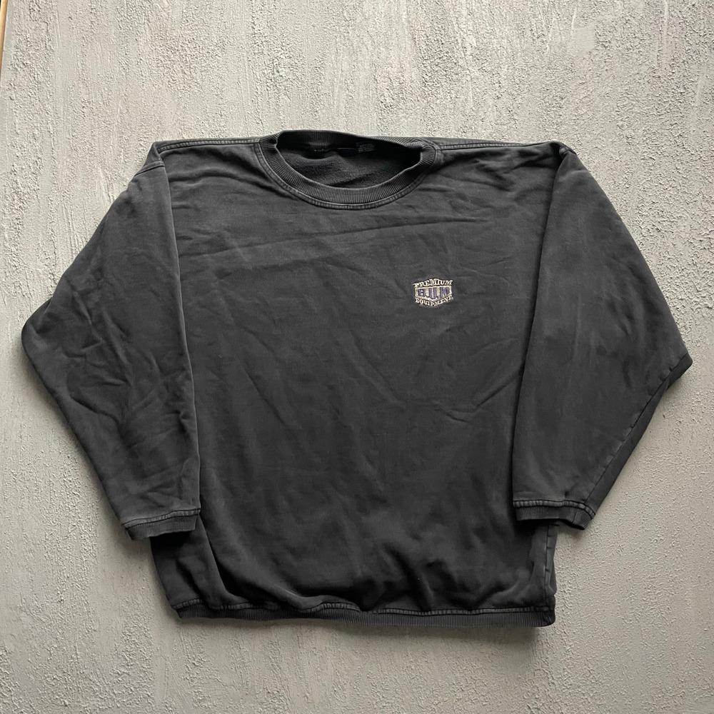 Vintage B.U.M. Equipment Sweatshirt Men Large Black 90s
